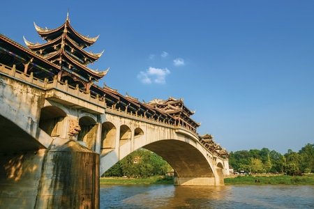 黄龙溪古镇-黄龙溪廊桥-廊桥-成都-建筑 图片素材