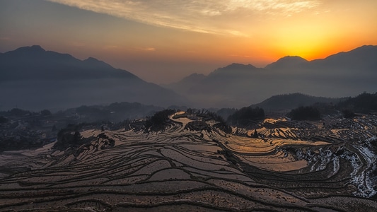 电脑传图-云和梯田-风光-风景-自然风光 图片素材