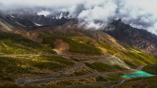 电脑传图-新疆-独库公路-风景-独库公路 图片素材
