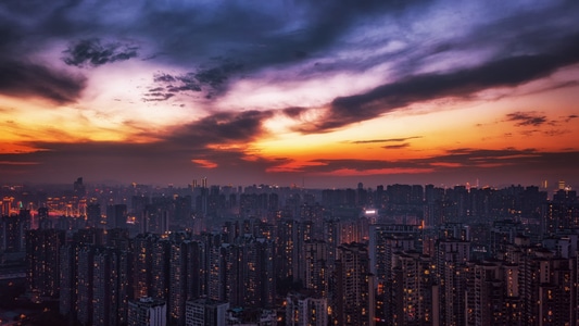 重庆-风光-城市-夜景-灯火 图片素材