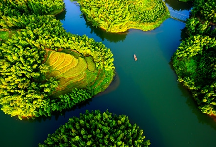 风光-蜀南竹海-湖泊-风光-湖泊 图片素材