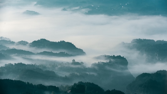 重庆-雾-风光-风景-山 图片素材