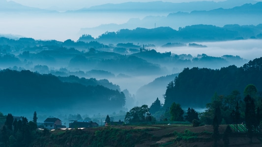重庆-雾-风光-风景-山 图片素材