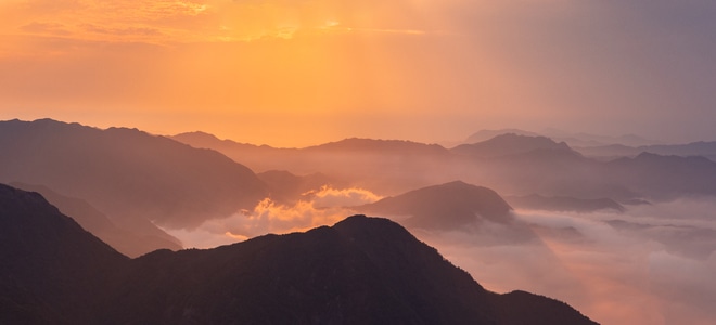 宅家-复工-武功山-云海-日落 图片素材