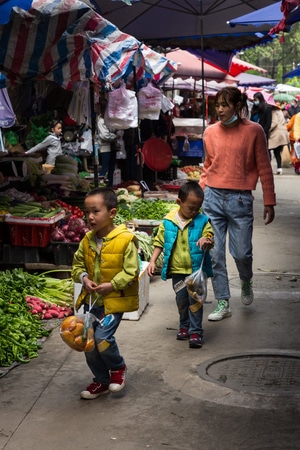 母亲节-母亲-菜市场-成都-三道堰 图片素材