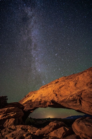 星空-峡谷地-梅萨拱门-峡谷地国家公园-峡谷 图片素材
