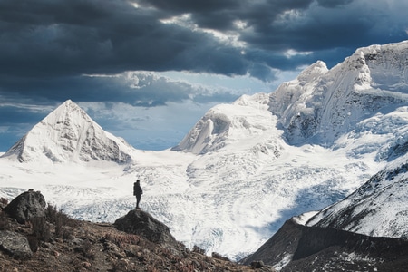 西藏-雪山-萨普-风景-自然 图片素材