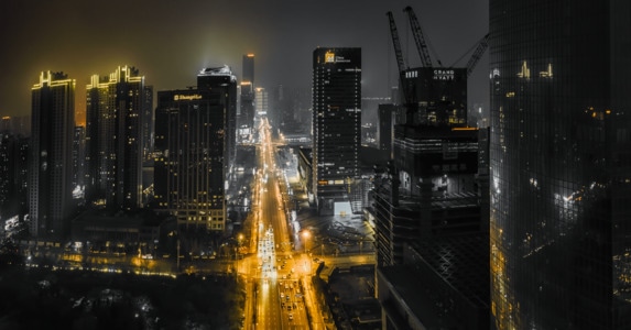 建筑-夜景-冬季-城市-城市建筑 图片素材