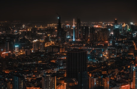 城市-建筑-夜景-调色-城市建筑 图片素材