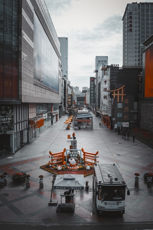 电脑传图-成都-疫情-城市-城市建筑 图片素材