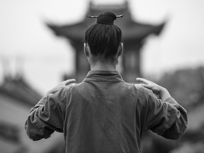 太极-天台山-原创-风景名胜-女人 图片素材