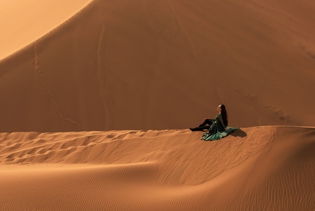 电脑传图-旅拍-甘肃-沙漠-鸣沙山 图片素材