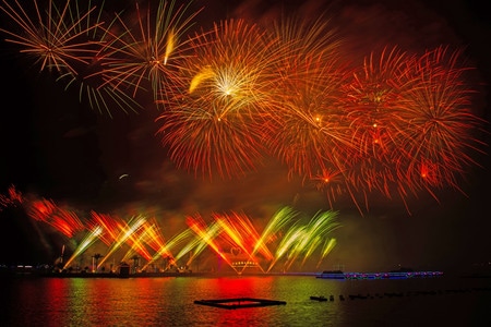 风景-礼花-夜拍-色彩-节日 图片素材