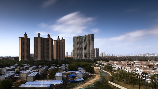 城市天际线-风光-电脑传图-海南-清水湾 图片素材