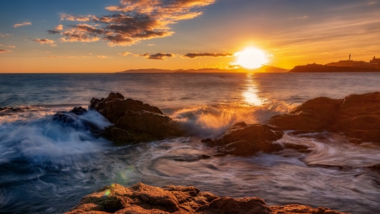风光-夕阳-电脑传图-海景-清水湾 图片素材