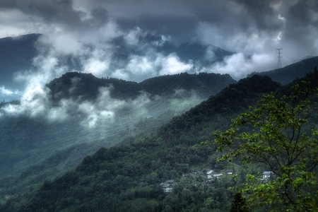 风光-电脑传图-四川-原始自然-雨后 图片素材