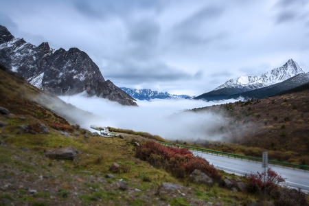 风光-电脑传图-风雪-四川-黄龙风景区 图片素材