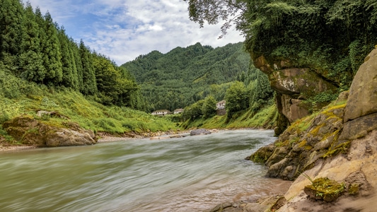 风光-电脑传图-旅途-原始自然-河流 图片素材