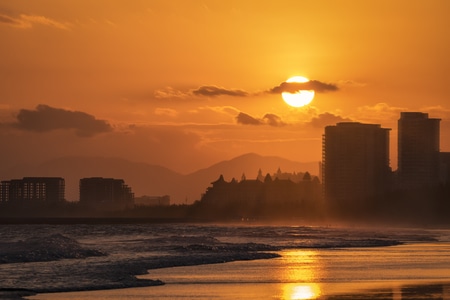 风光-夕阳-电脑传图-海景-剪影 图片素材