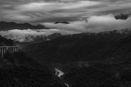 风光-电脑传图-四川-公路-云 图片素材