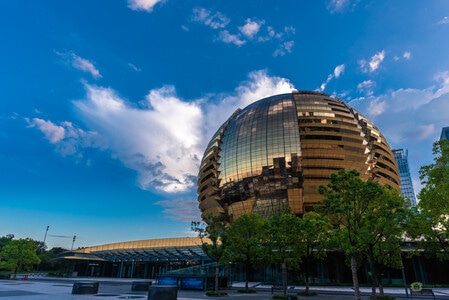 杭州-钱江新城-金球-建筑-风光 图片素材