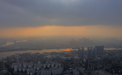 电脑传图-广州-珠江-俯瞰-无人机航拍 图片素材