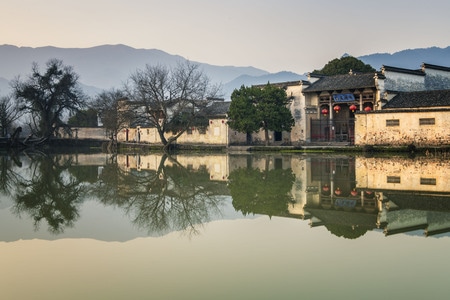 宏村-南湖-黟县-黄山市-安徽 图片素材