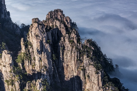 黄山-山-松-云海-黄山市 图片素材