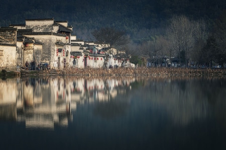 宏村-南湖-黟县-黄山市-安徽 图片素材