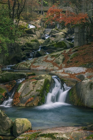 光雾山红叶-光雾山-红叶-枫叶-倒影 图片素材