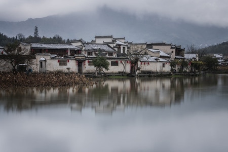 宏村-南湖-黟县-黄山市-安徽 图片素材