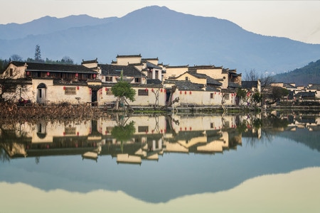 宏村-南湖-黟县-黄山市-安徽 图片素材