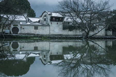 宏村-南湖-黟县-黄山市-安徽 图片素材