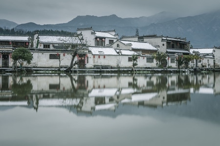 宏村-南湖-黟县-黄山市-安徽 图片素材