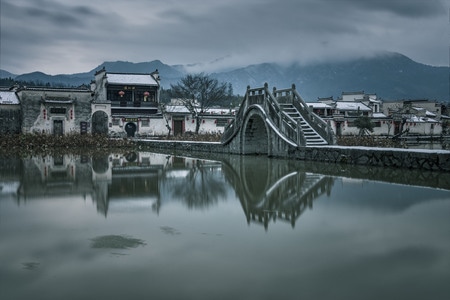 宏村-南湖-黟县-黄山市-安徽 图片素材