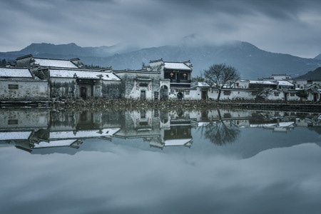 宏村-南湖-黟县-黄山市-安徽 图片素材