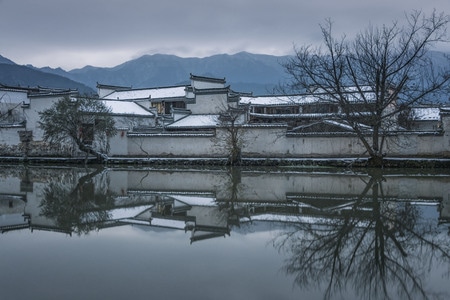 宏村-南湖-黟县-黄山市-安徽 图片素材