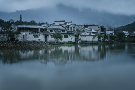 宏村-南湖-黟县-黄山市-安徽 图片素材