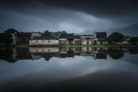 宏村-南湖-黟县-黄山市-安徽 图片素材