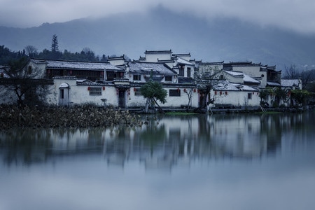 宏村-南湖-黟县-黄山市-安徽 图片素材