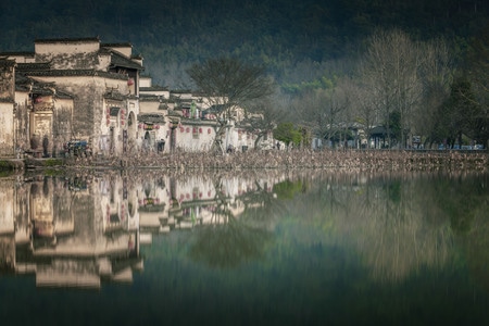 宏村-南湖-黟县-黄山市-安徽 图片素材