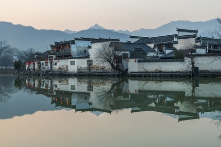 宏村-南湖-黟县-黄山市-安徽 图片素材