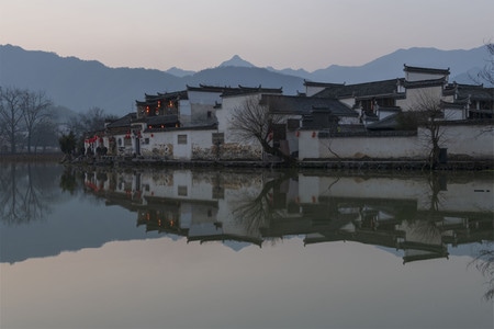 宏村-南湖-黟县-黄山市-安徽 图片素材