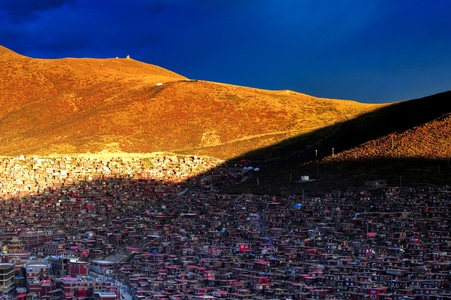 藏区-人文-佛学院-风景-风光 图片素材