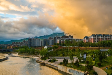 风景-山东-泰安-泰山-城市建筑 图片素材