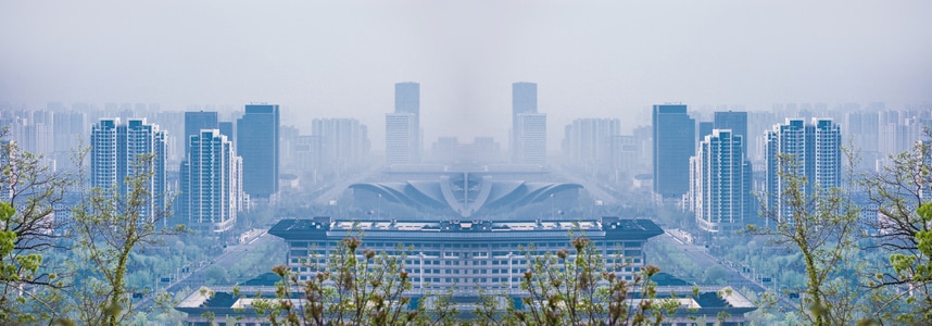 对称美-泰安-山东-城市建筑-风光 图片素材
