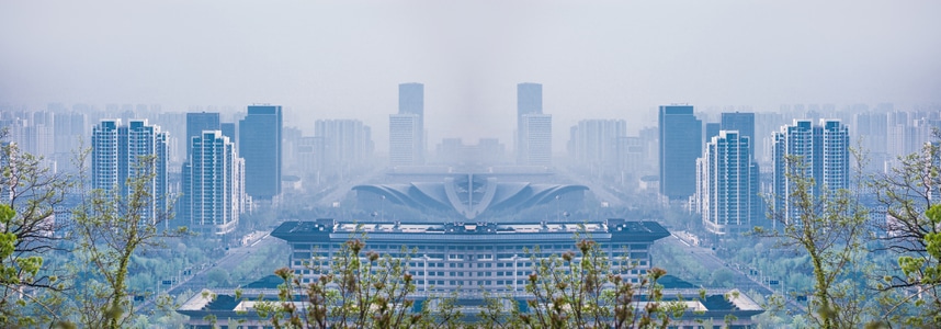 对称美-泰安-山东-城市建筑-风光 图片素材