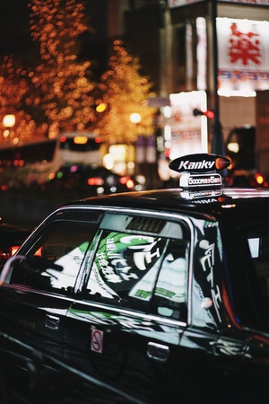 夜色-旅行-街拍-计程车-车窗 图片素材